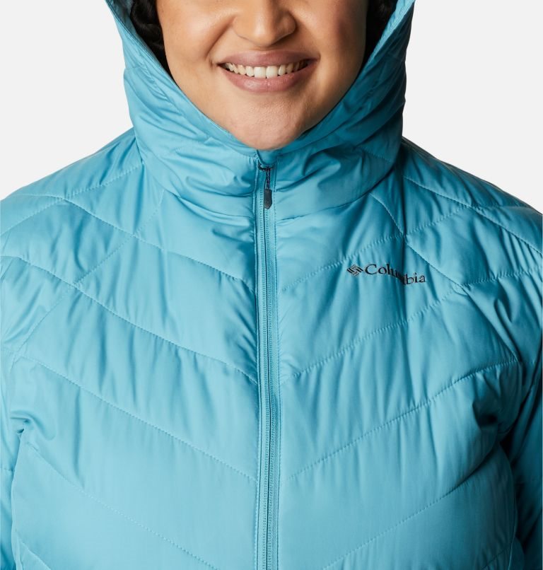 Women's Columbia Heavenly Hooded Jackets Turquoise | Plus Size CA-M4A63